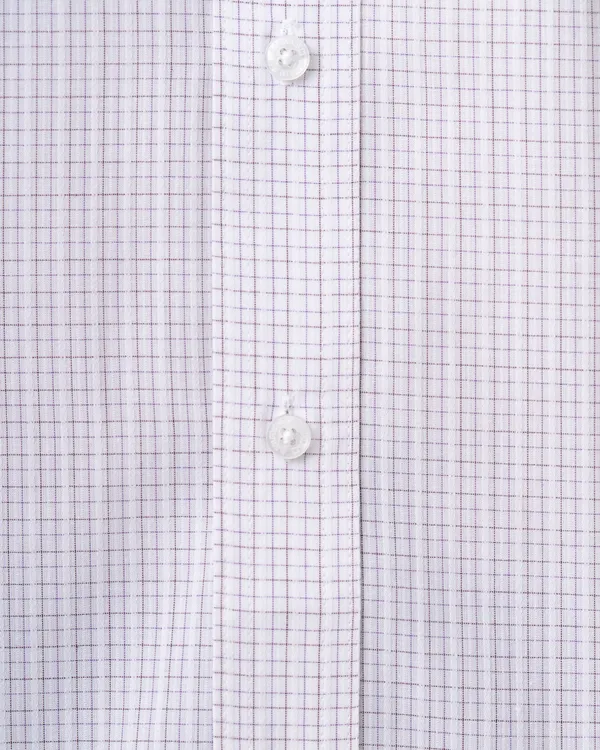 Camisa Jaky blanca con cuadro fino