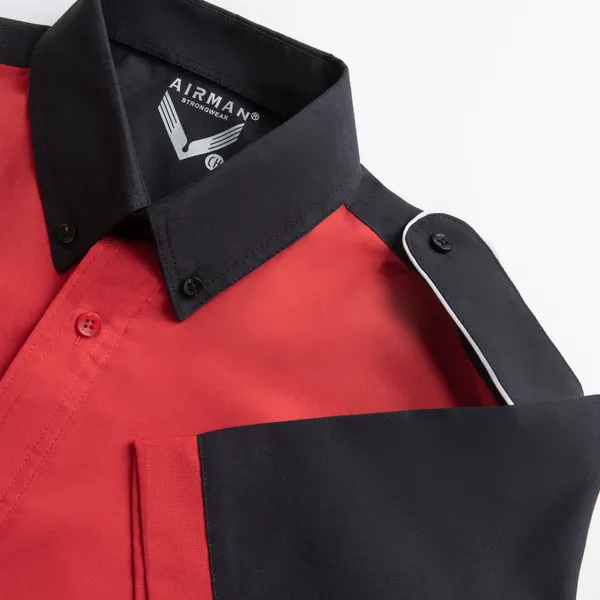 Camisa Escudería roja con negro