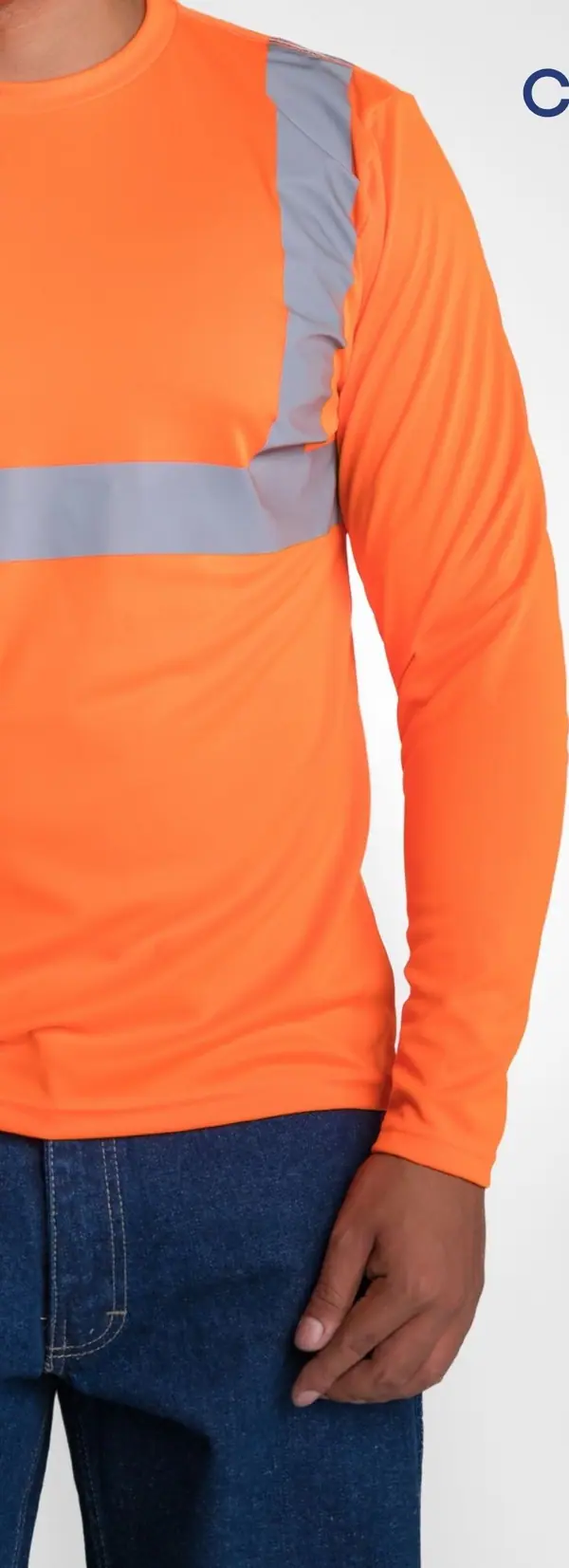 Playera cuello redondo con reflejante Uniline