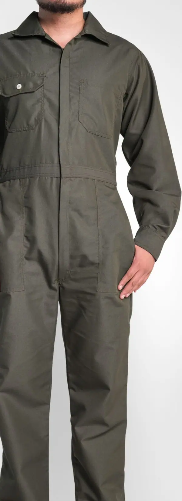 Overol industrial Uniline verde militar